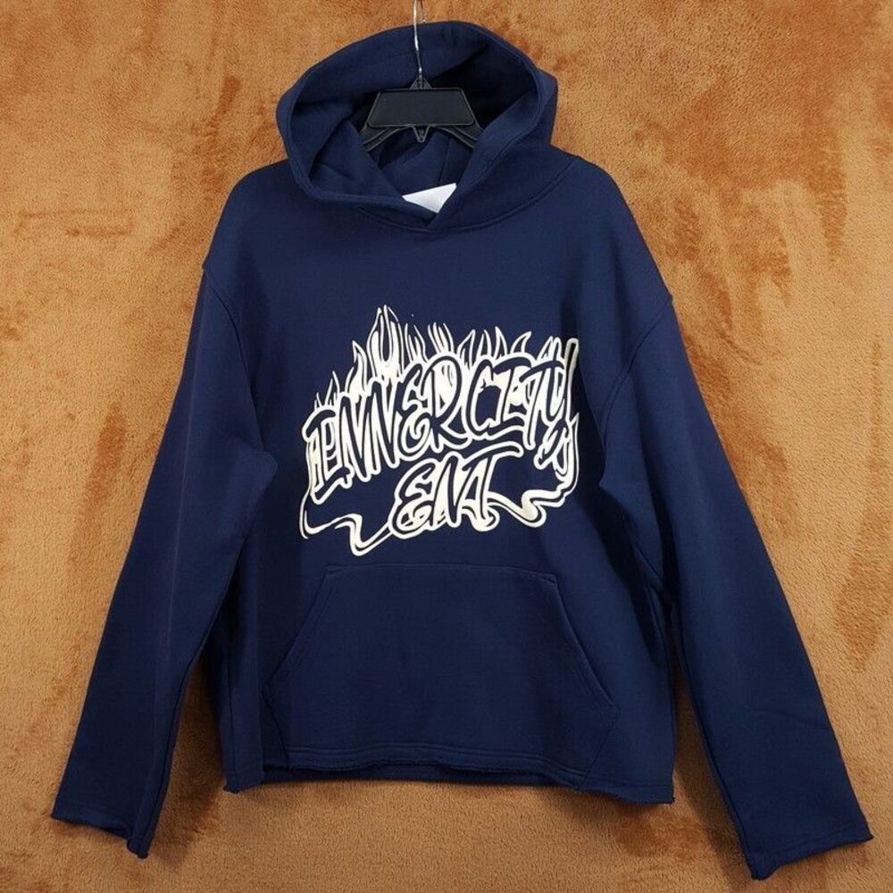 HONOR THE GIFT Hoodie Mens Small Navy Pullover Sweatshirt Inner City $140